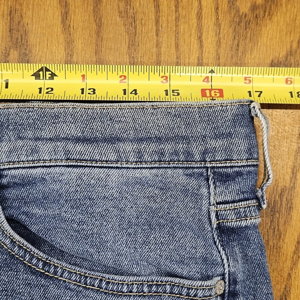 Frank & Eileen Cork Jeans Women 32 Slim Straight Raw Hem Medium Wash Denim - Picture 15 of 16